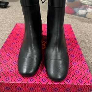Tory Burch Sleek Black Ankle Booties